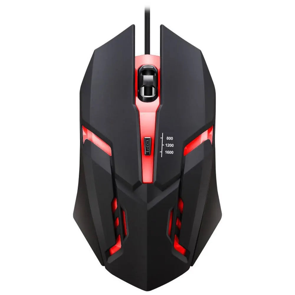 🖱️ SMAILWOLF 2025 Ergonomic Gaming Mouse – RGB Backlit 4-Button 🌈🎮💻