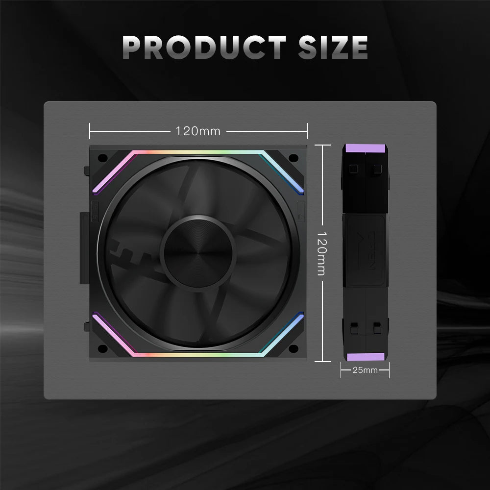 🔥 Jungle Leopard Interstellar V2RS – Kit 3x Ventoinhas ARGB 120mm 🔥