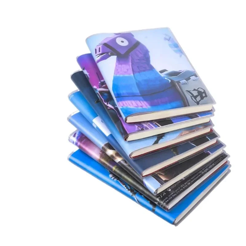 Caderno Fortnite Anime A6 | Diário Escolar PVC Impermeável | Notebook Gaming Temático | Material Escolar Gamer | Bloco Notas Estudante | Journal Criativo Cartoon | Presente Fãs Fortnite | 9x13cm Portátil