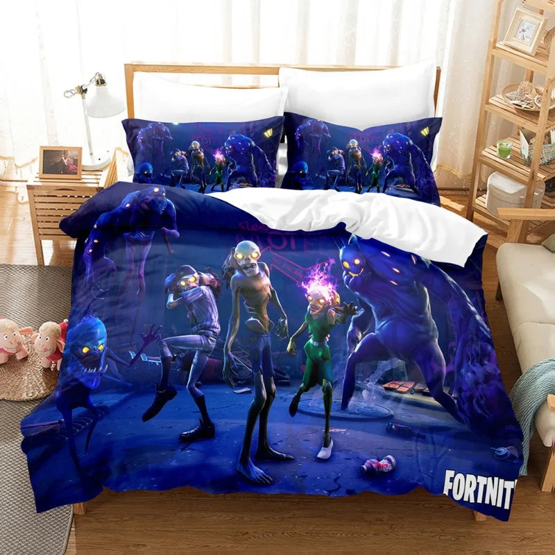 🎮🛏️ Fortnite Bedding Suit – Transforme o Quarto em um Campo de Batalha Épico! 🛏️🎮