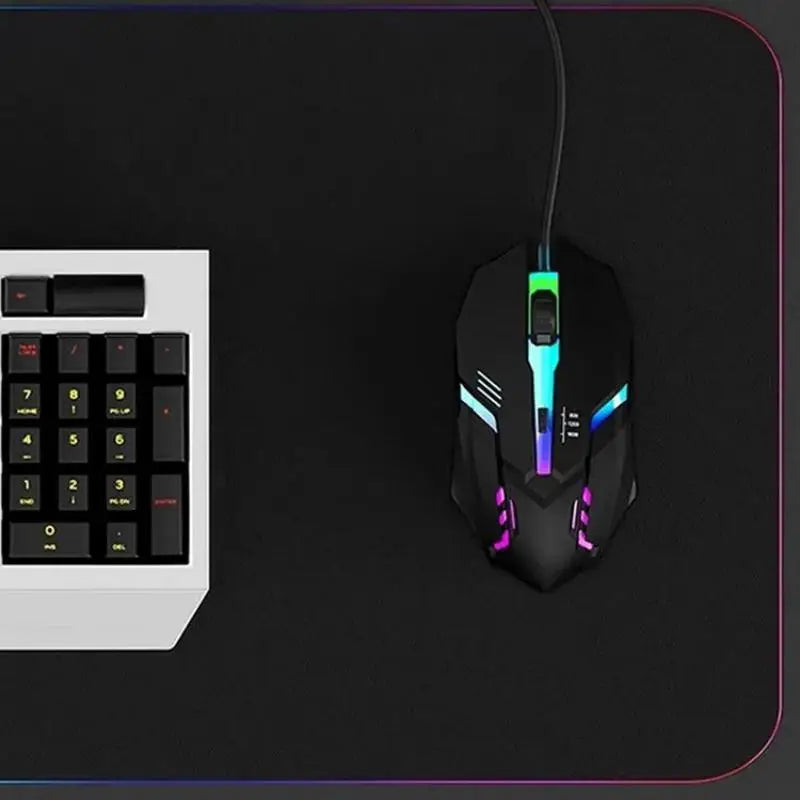 🖱️ SMAILWOLF 2025 Ergonomic Gaming Mouse – RGB Backlit 4-Button 🌈🎮💻