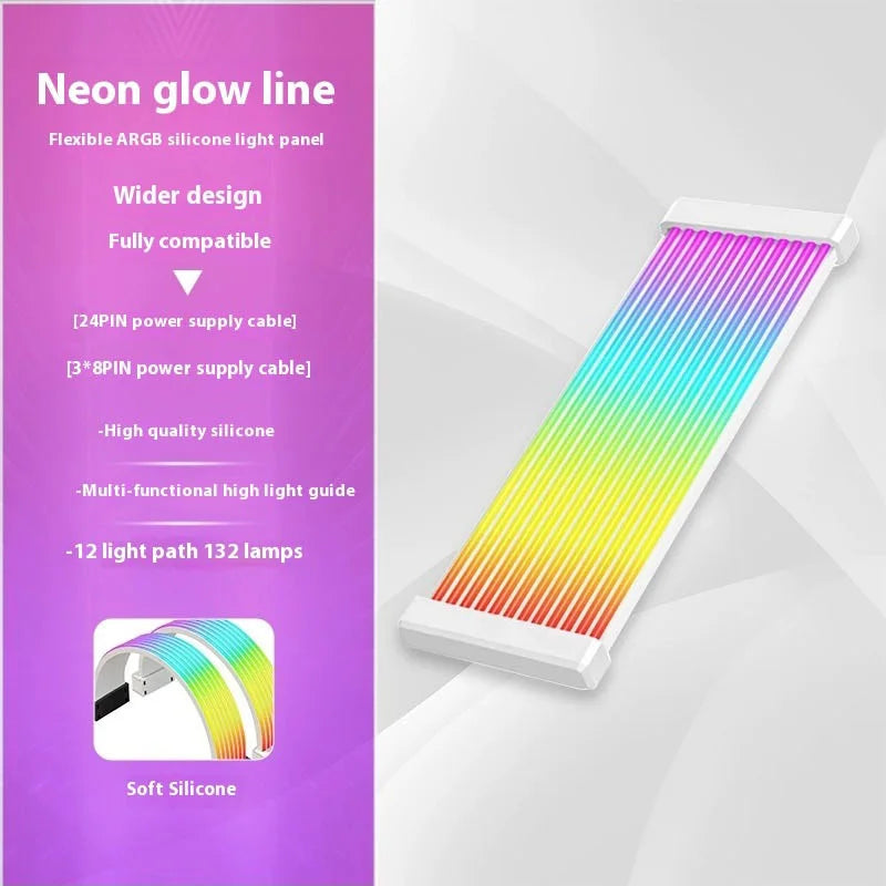 Cabo de Extensão de Energia com Iluminação A-RGB TEUCER 5V 3Pin