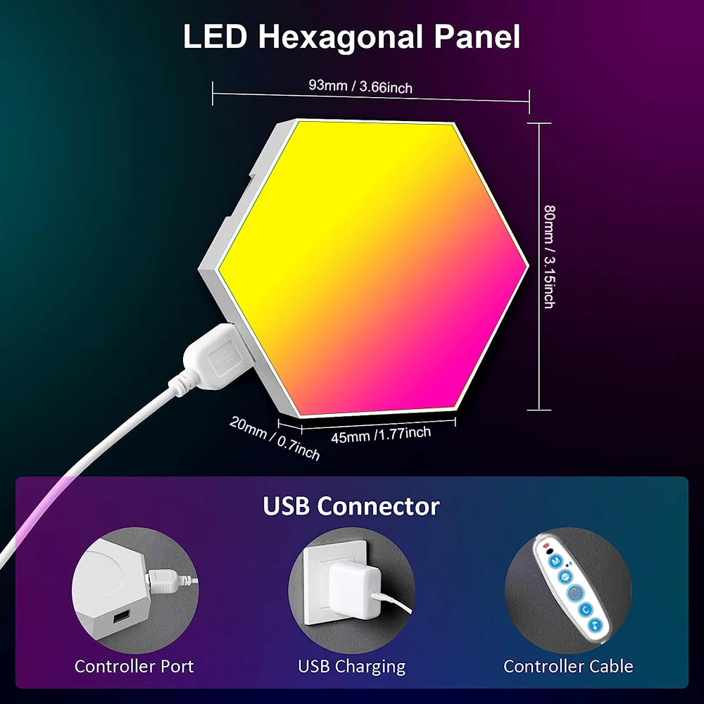 RGB HEXAGONAL WALL LIGHT
