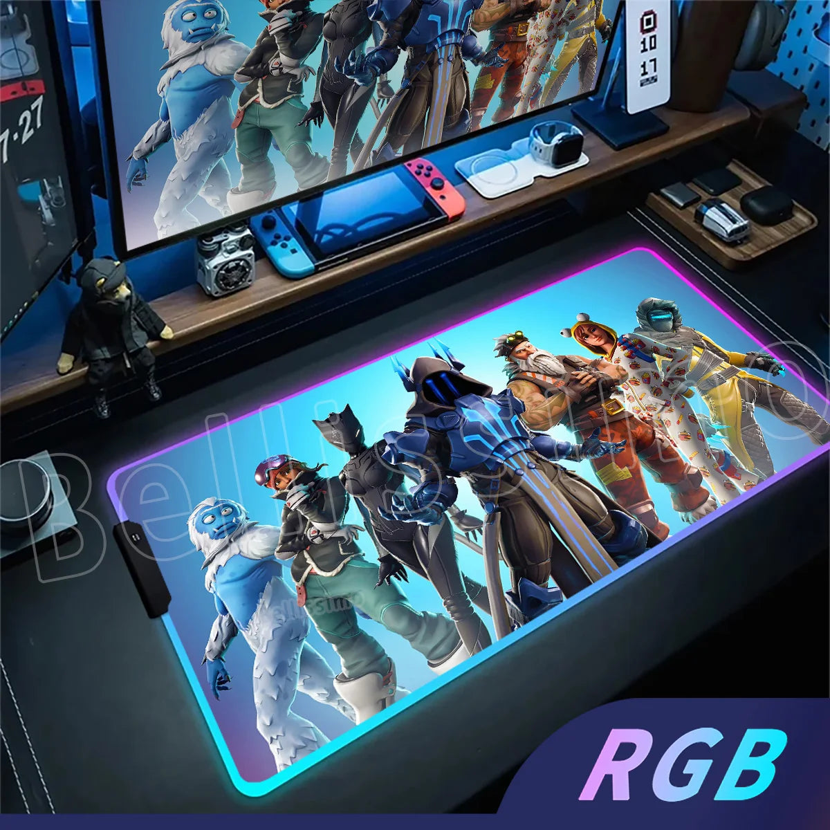 🎮 Mouse Pad Gamer RGB Fortnite — Alta Definição e Desempenho Profissional!
