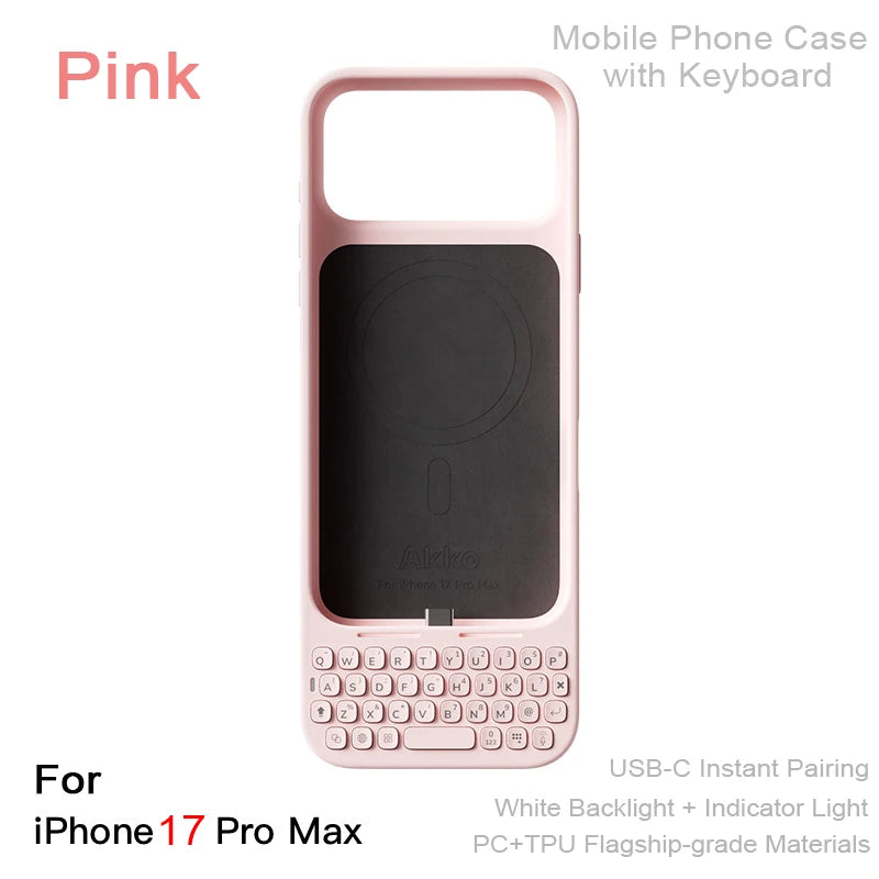 🚀 Capa Magnética com Teclado Integrado para iPhone 16 Pro Max e 17 Pro Max