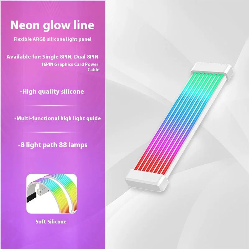 Cabo de Extensão de Energia com Iluminação A-RGB TEUCER 5V 3Pin