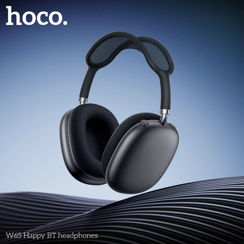 Auscultadores Bluetooth HOCO W65 Over-Ear HiFi | 45h Bateria | Bluetooth 5.4 | Microfone | Gaming e Música para iPhone e Android