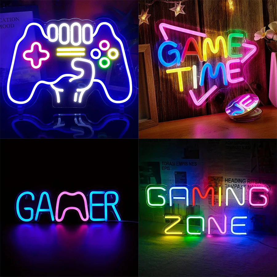 Neon LED em formato de Gamepad