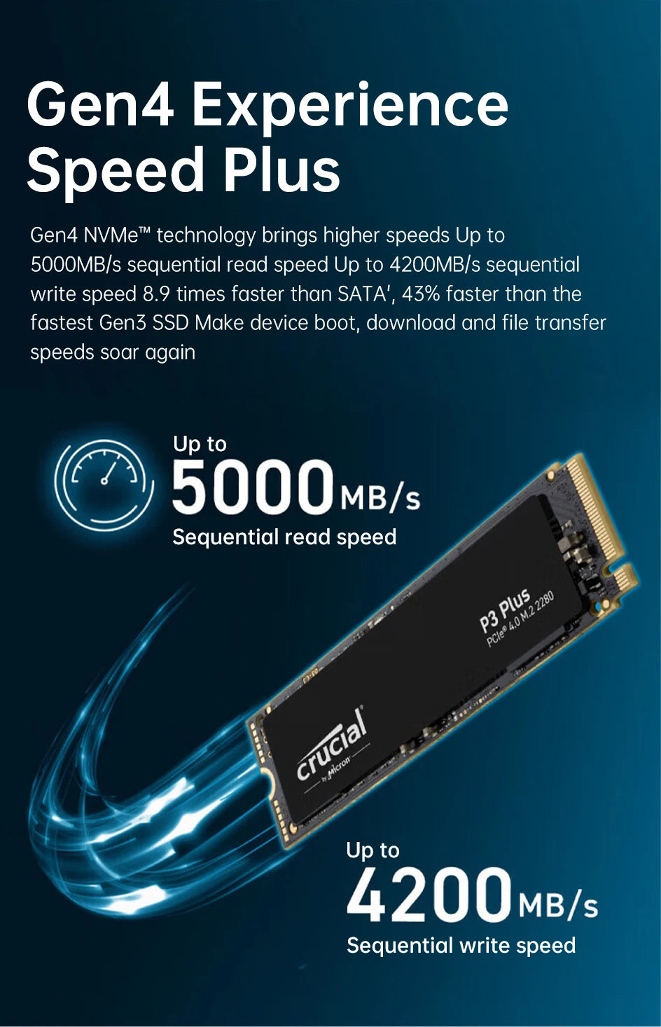 ⚡ Crucial SSD NVMe PCIe 4.0 M.2 2280