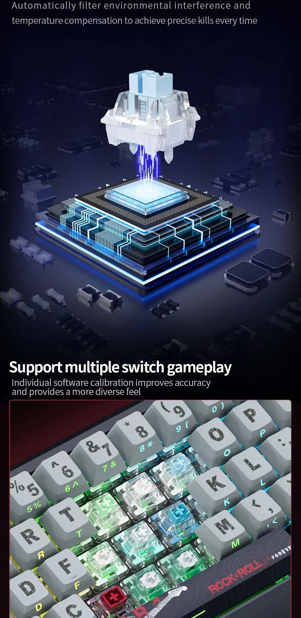 ⌨️ Skyloong GK61/GK68 HE – Teclado Mecânico Magnético Low Profile 8KHz RGB