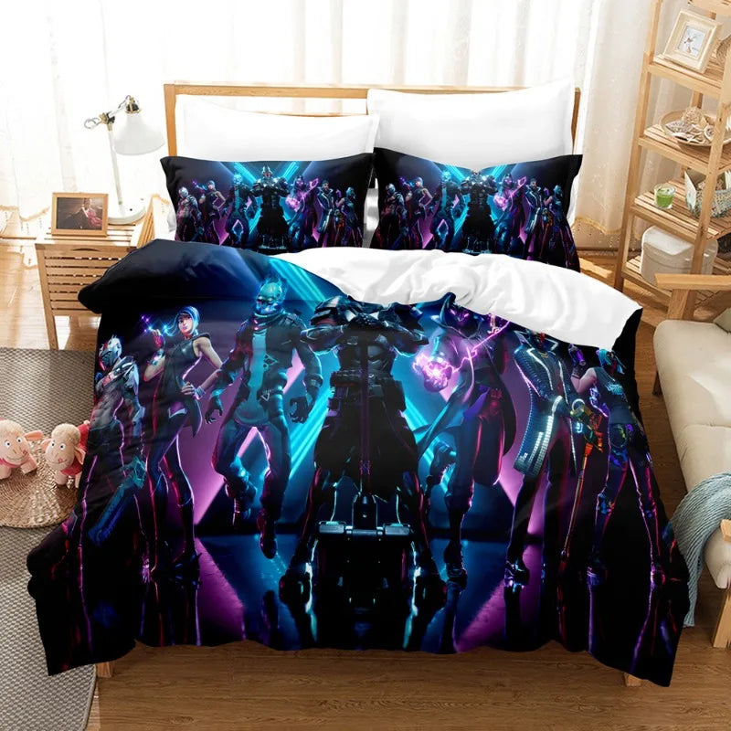 🎮🛏️ Fortnite Bedding Suit – Transforme o Quarto em um Campo de Batalha Épico! 🛏️🎮