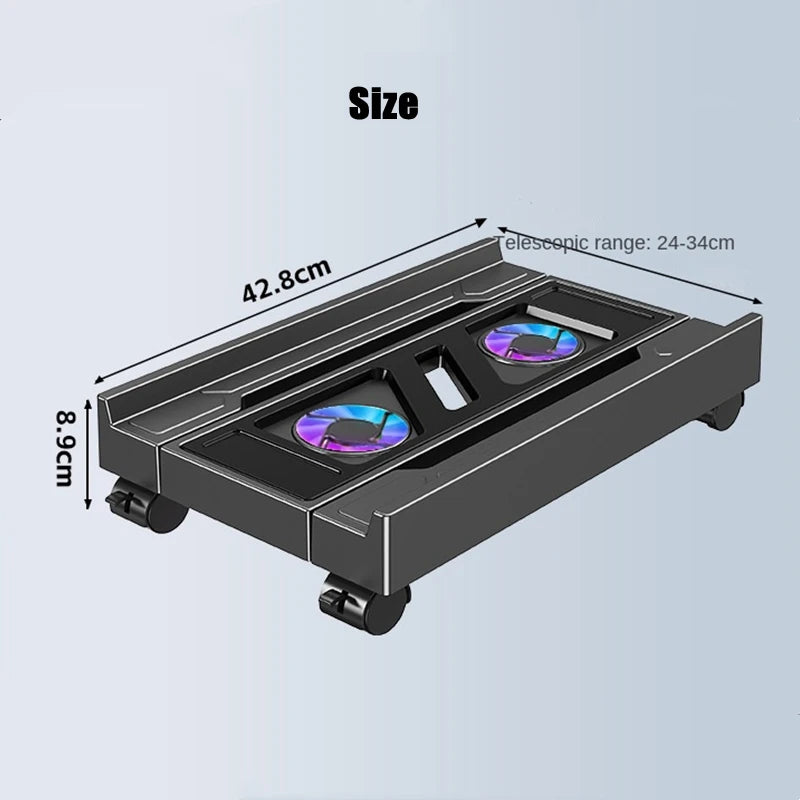 🚀 Suporte Ajustável para Torre PC com Ventoinha RGB