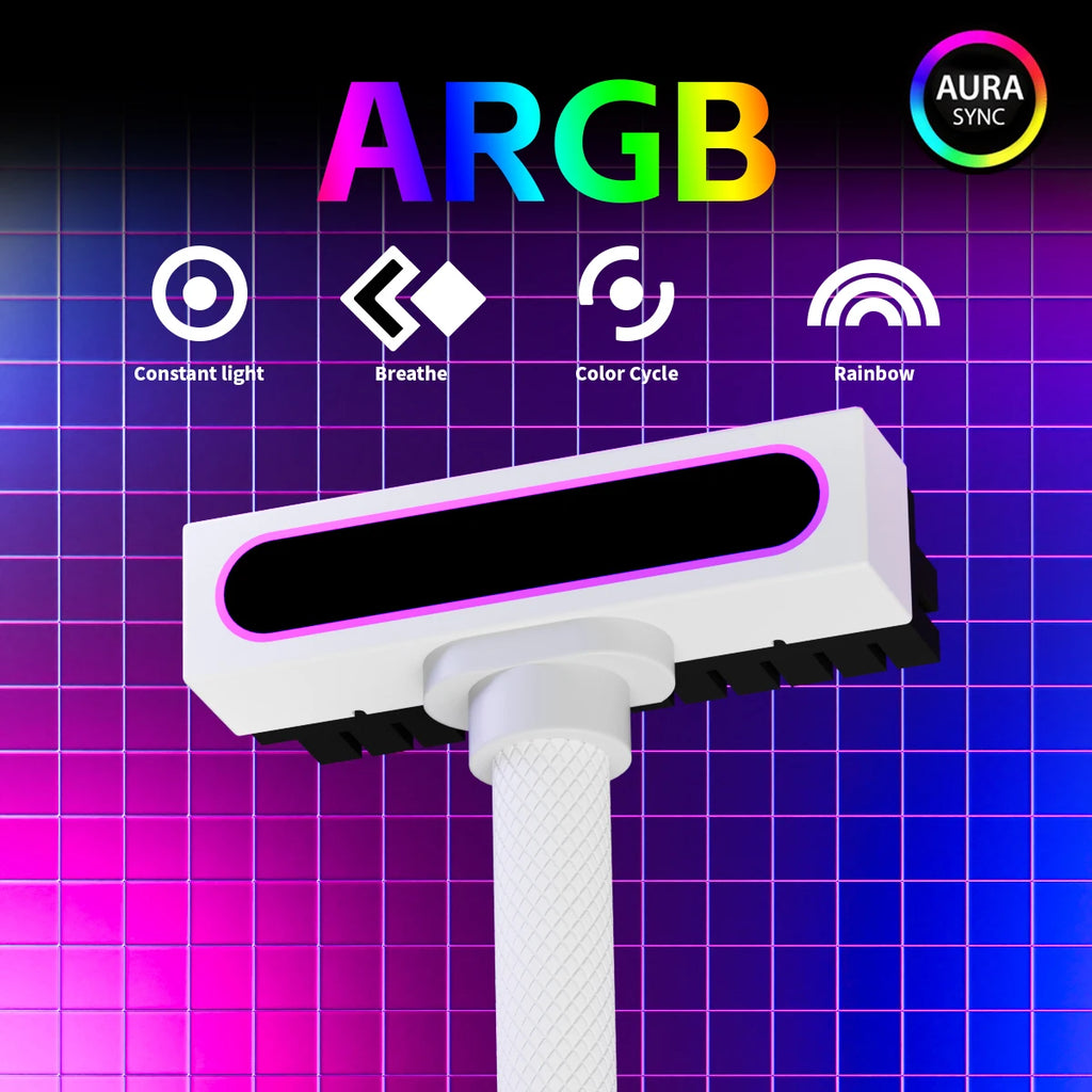 AIJS ATX 24PIN Extension Cable with ARGB – 90° Angled Male-Female Connectors 