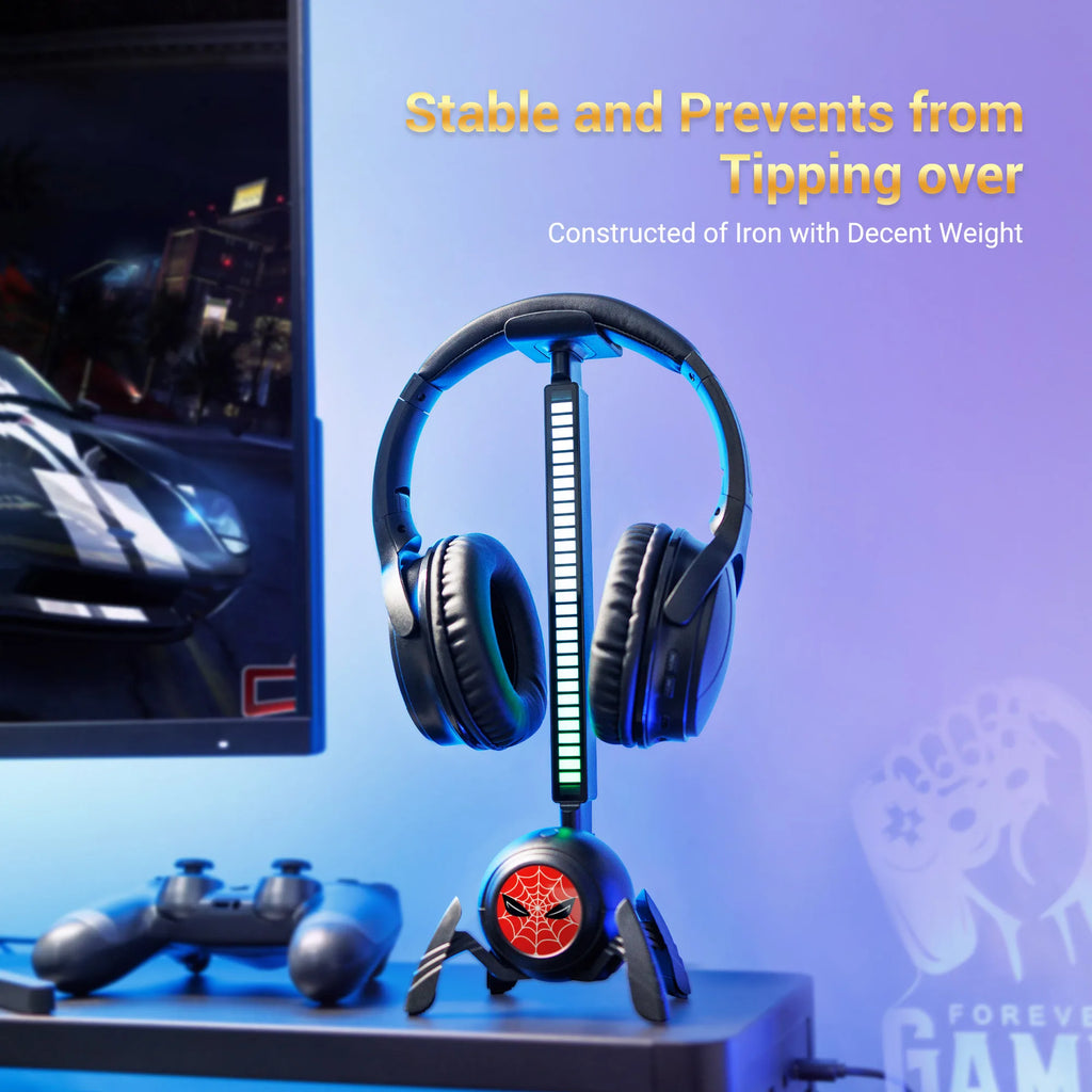 🎧🕷️ Suporte para Headset Spider RGB – Transforme sua Mesa Gamer em um Show de Luzes! 🕷️🎧