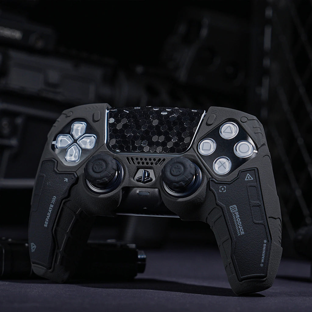 Tactical Mecha Matte Silicone Soft Protector para PS5 DualSense: