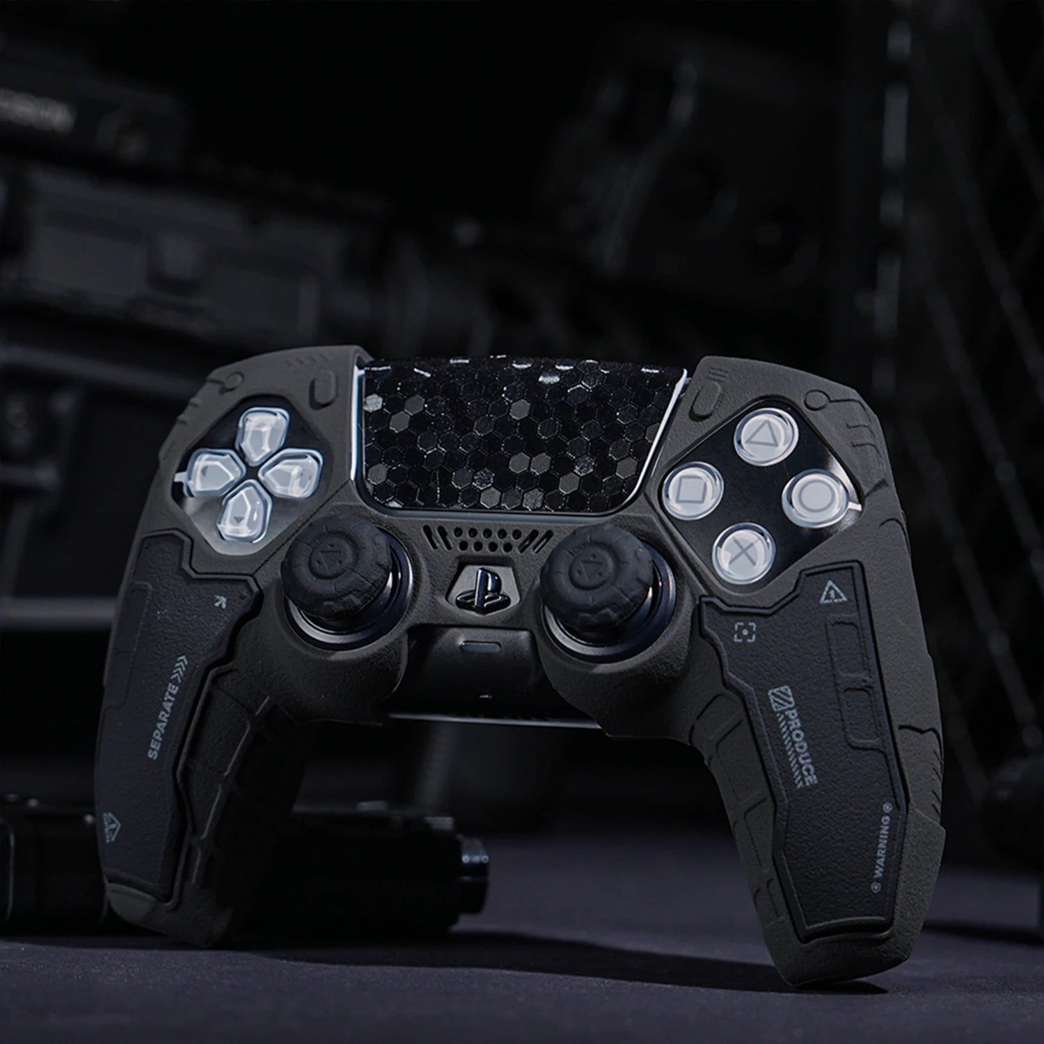 Tactical Mecha Matte Silicone Soft Protector para PS5 DualSense: