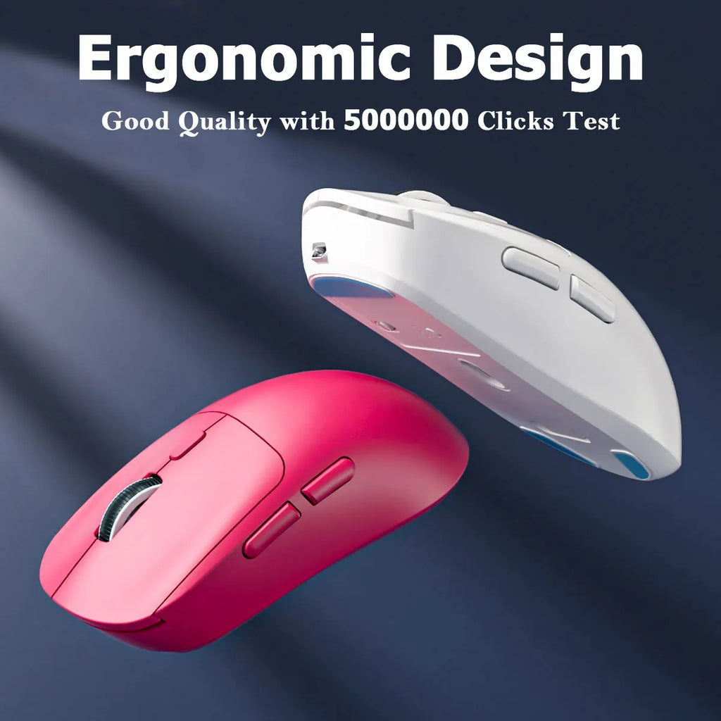 Mouse Gamer Wireless Recarregável YTYIN 6400 DPI | Bluetooth + 2.4G | Silencioso | Alta Precisão para PC, iPad, Notebook