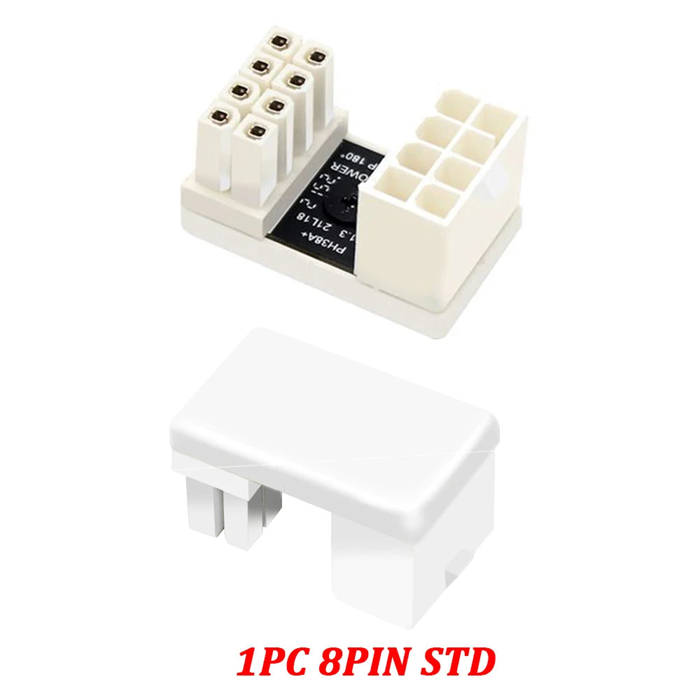 APWIKOGER ATX 8 Pin Female to Male 180 Degree Angled Connector Adapte 