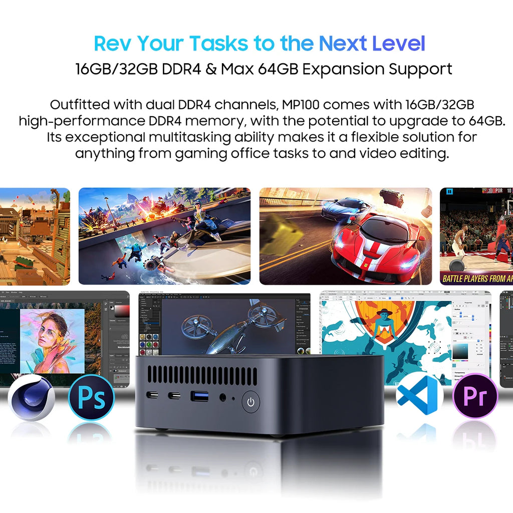 ⚡ Blackview MP100 Mini PC Ryzen 5 – Compacto, Rápido e Pronto para Tudo