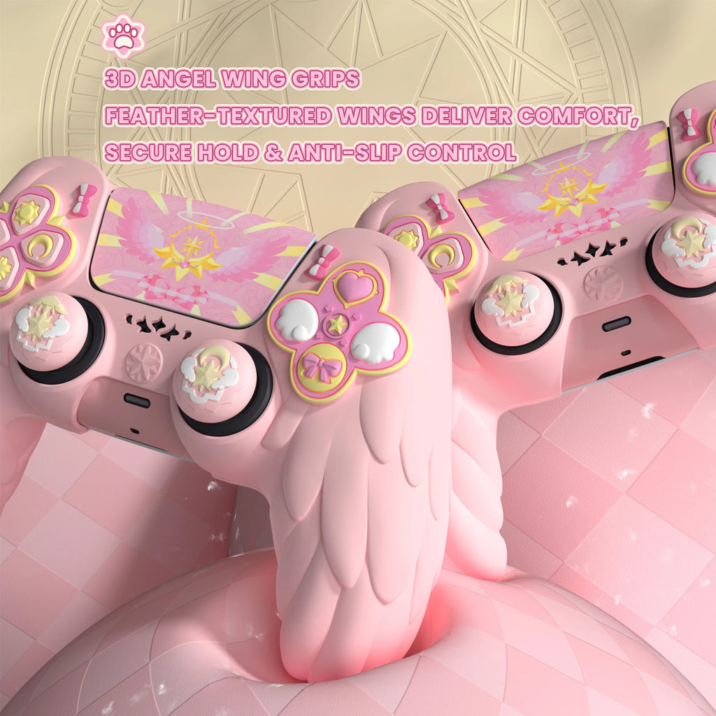 🪽 PlayVital Magic Wings Silicone Cover for PS5 – Cute, Protected, and Comfortable! 🎮 