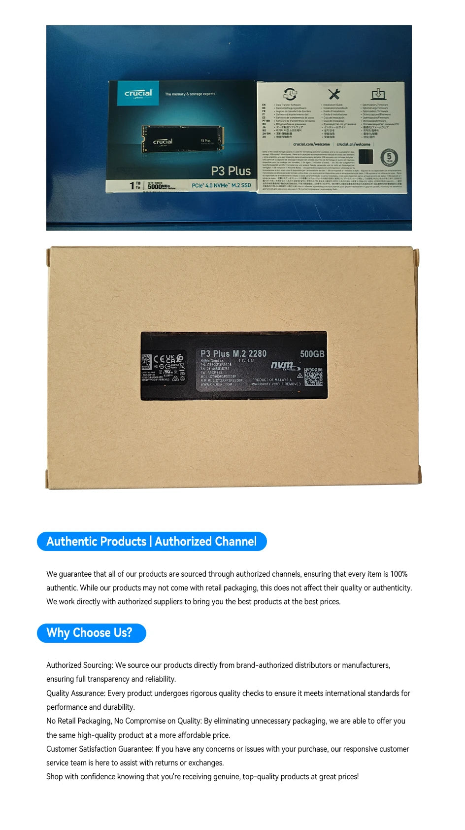 ⚡ Crucial SSD NVMe PCIe 4.0 M.2 2280