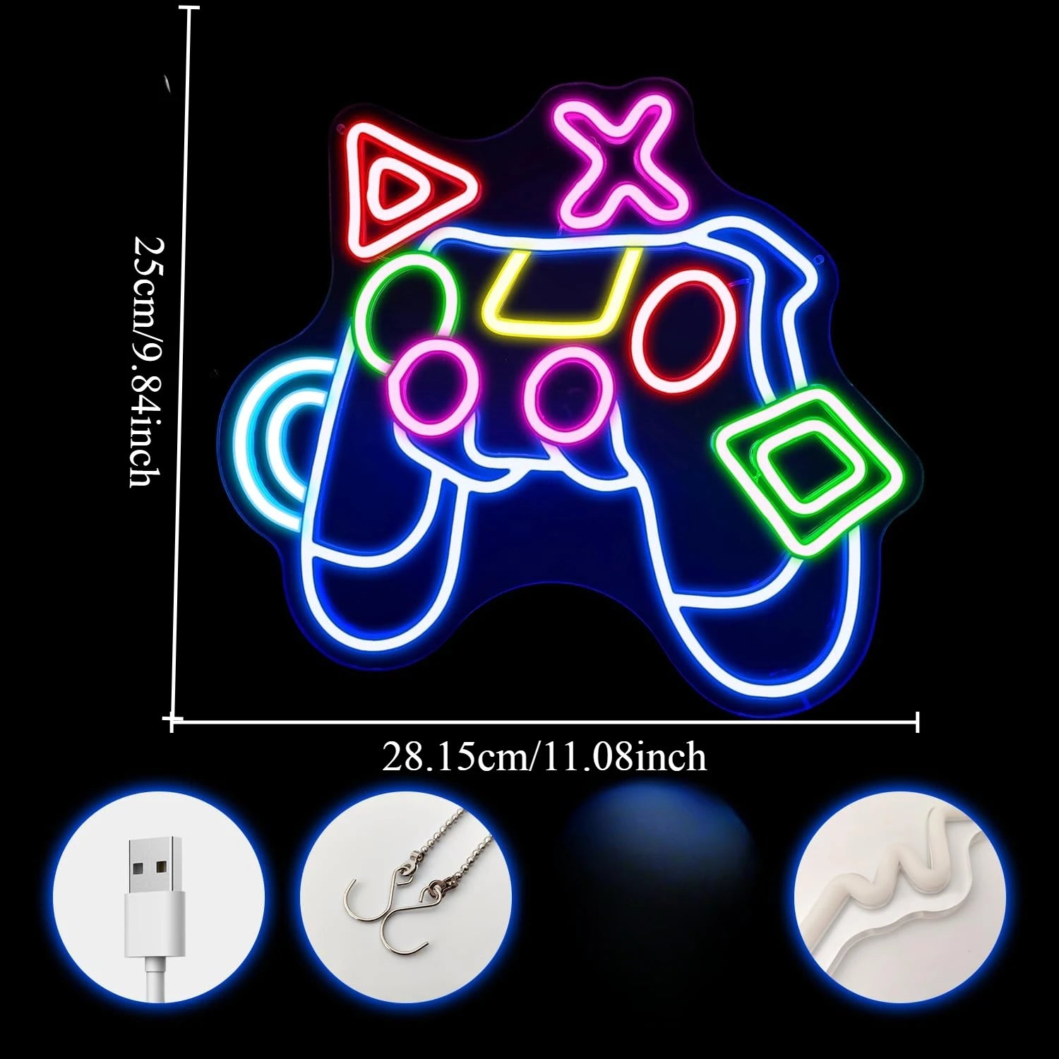 Neon LED Gamer – Iluminação Perfeita para Setup, Quarto e Game Room