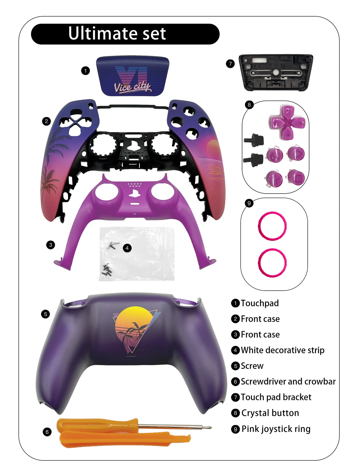 Sunset City Faceplate para PS5