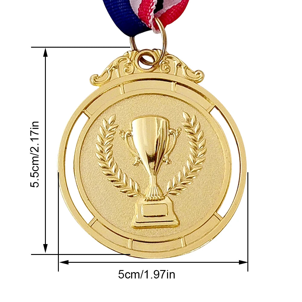 Medalha de Ouro, Prata e Bronze com Fita de Pescoço