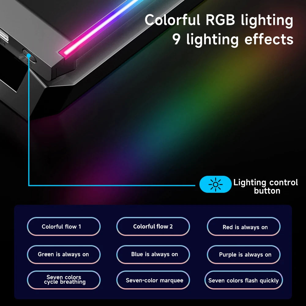 Suporte de Monitor Gamer RGB + 4x USB 3.0
