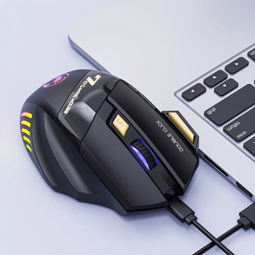 🖱️ Mouse Gamer Wireless IMICE GW-X7 | 3200 DPI, 7 Botões, LED RGB, Recarregável