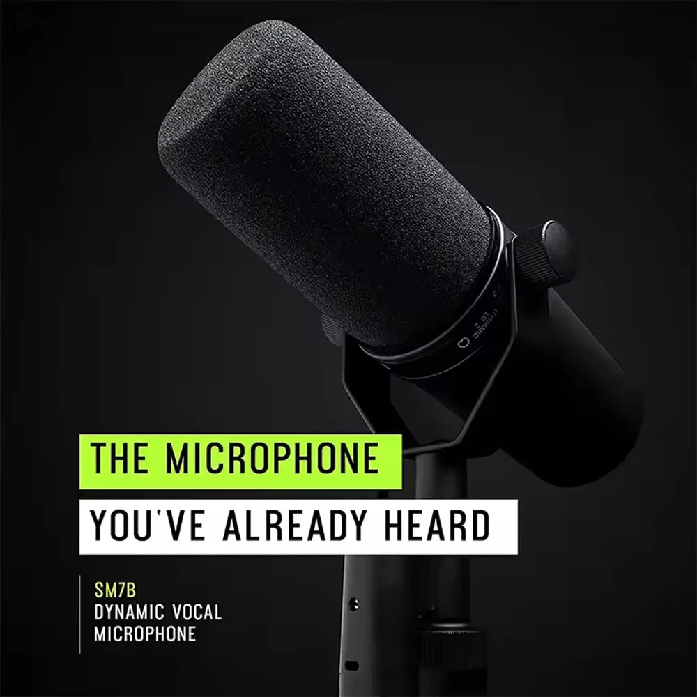 Microfone Dinâmico Cardioide SM7B – Performance, Clareza e Presença