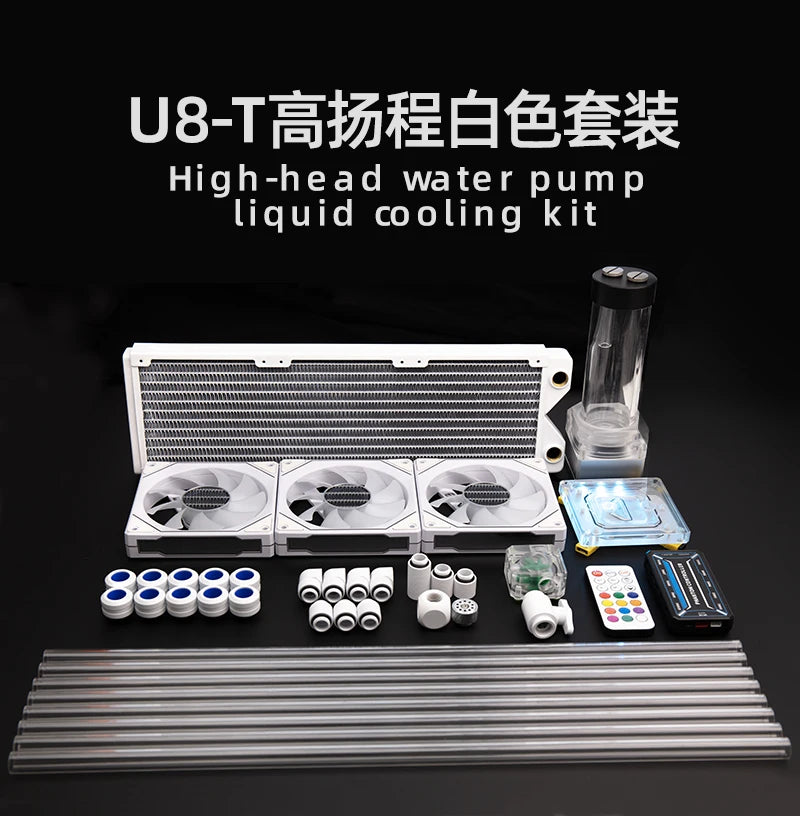 ❄️ SysCooling White 360mm Water Cooling Kit – Potência, Estilo e Desempenho em Cada Gota