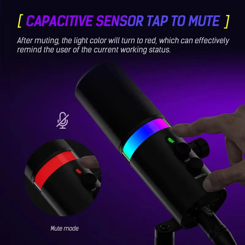 🎧 MovingMic NV7 – Microfone Profissional USB/XLR para Streaming, Podcast e Gaming