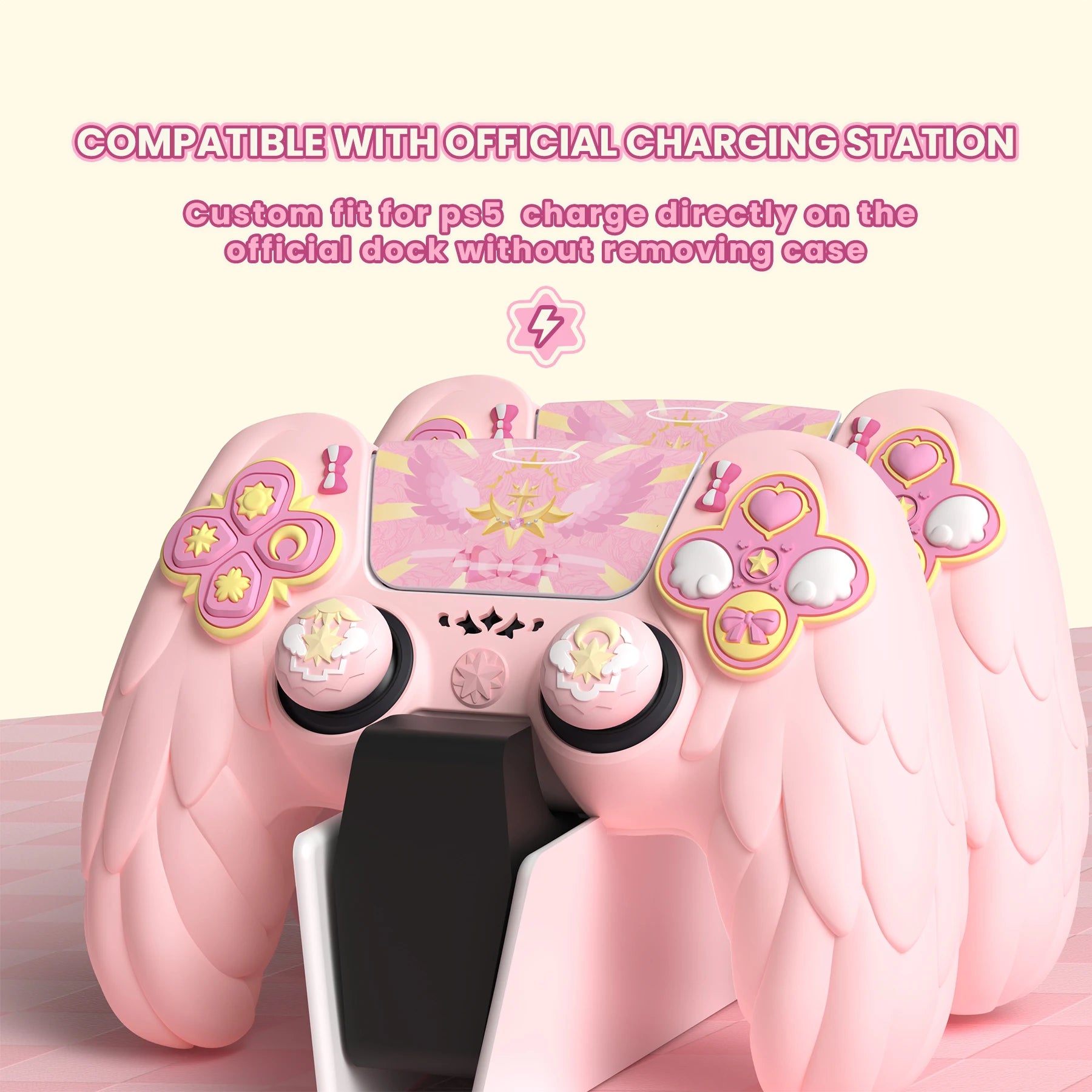 🪽 PlayVital Magic Wings Silicone Cover for PS5 – Cute, Protected, and Comfortable! 🎮 