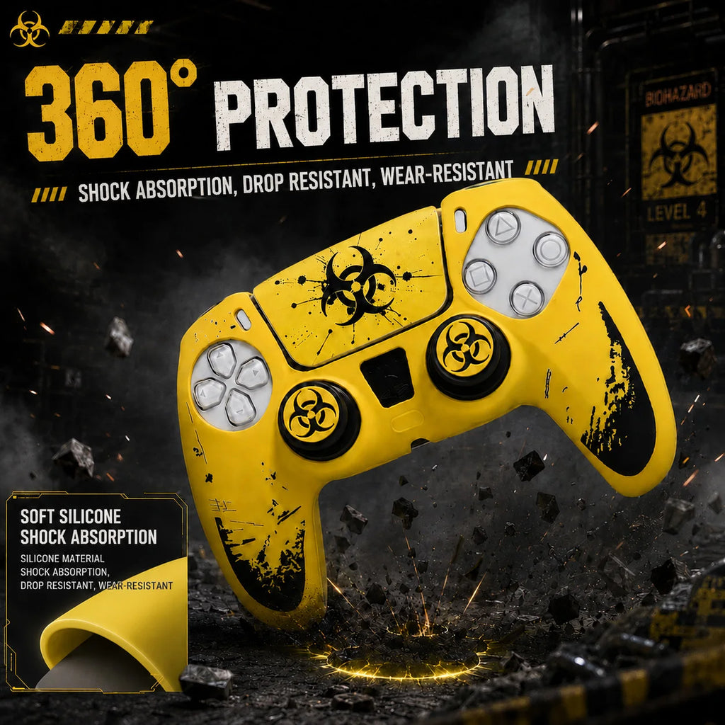 Capa de Silicone para Comando PS5 + Thumb Grips