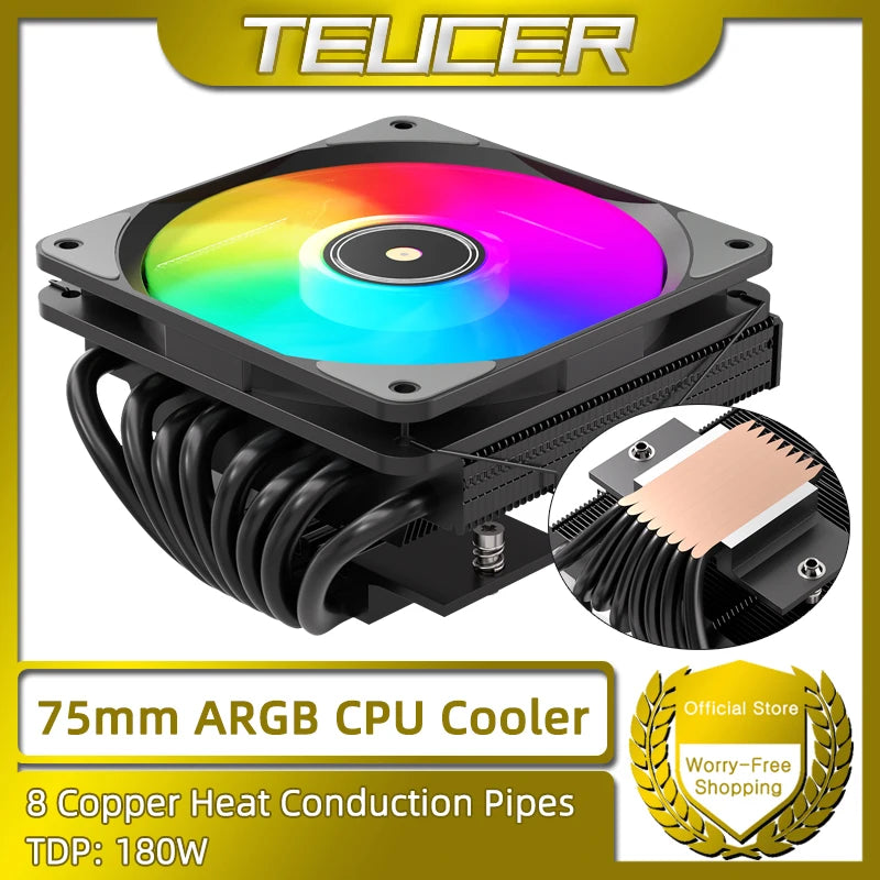 TEUCER TE-75 RGB – Refrigeração Poderosa em Design Compacto
