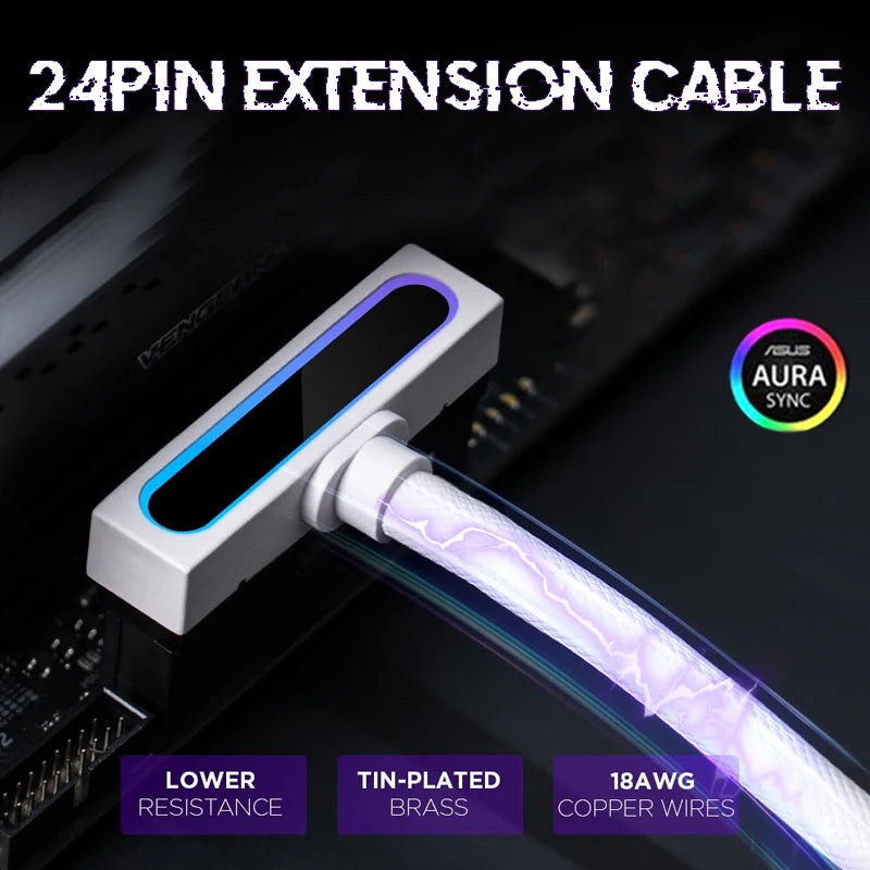 ATX 24PIN ARGB PSU EXTENSION – MAIS ESTILO, ORGANIZAÇÃO E RGB PARA O SEU PC GAMER!