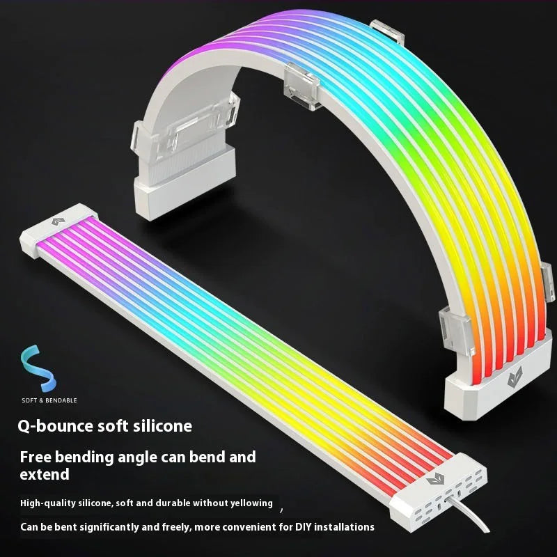 Cabo de Extensão de Energia com Iluminação A-RGB TEUCER 5V 3Pin