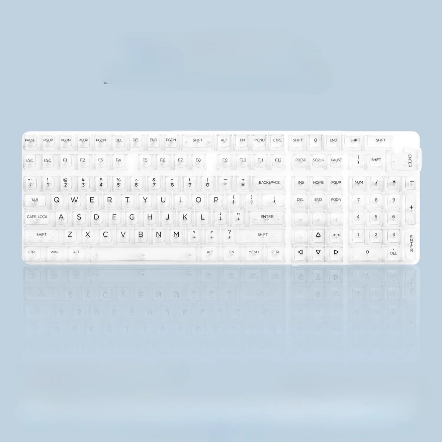 Keycaps Transparent Ice Dawn – 132 Teclas | CBSA Profile