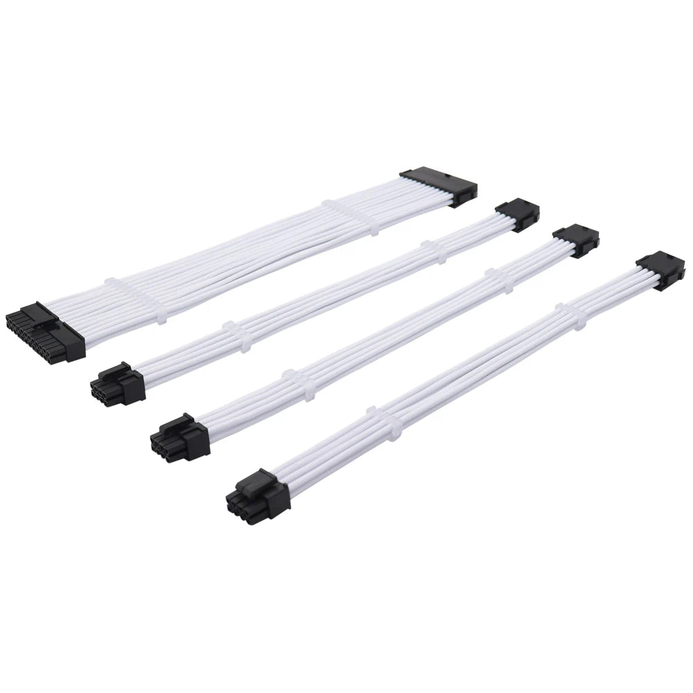 18AWG Sleeved Cable Kit for ATX Power Supply – 30cm PSU Extension (24-pin / CPU / GPU)