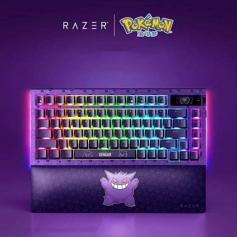 Teclado Razer Pokemon Gengar Edition BlackWidow V4 Pro – Wireless 75% com Switches Mecânicos e Design Exclusivo