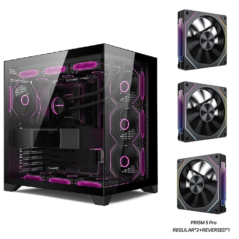 Power Train Dreamland PRO – Gabinete Gamer ATX com Vidro Duplo e Refrigeração Líquida