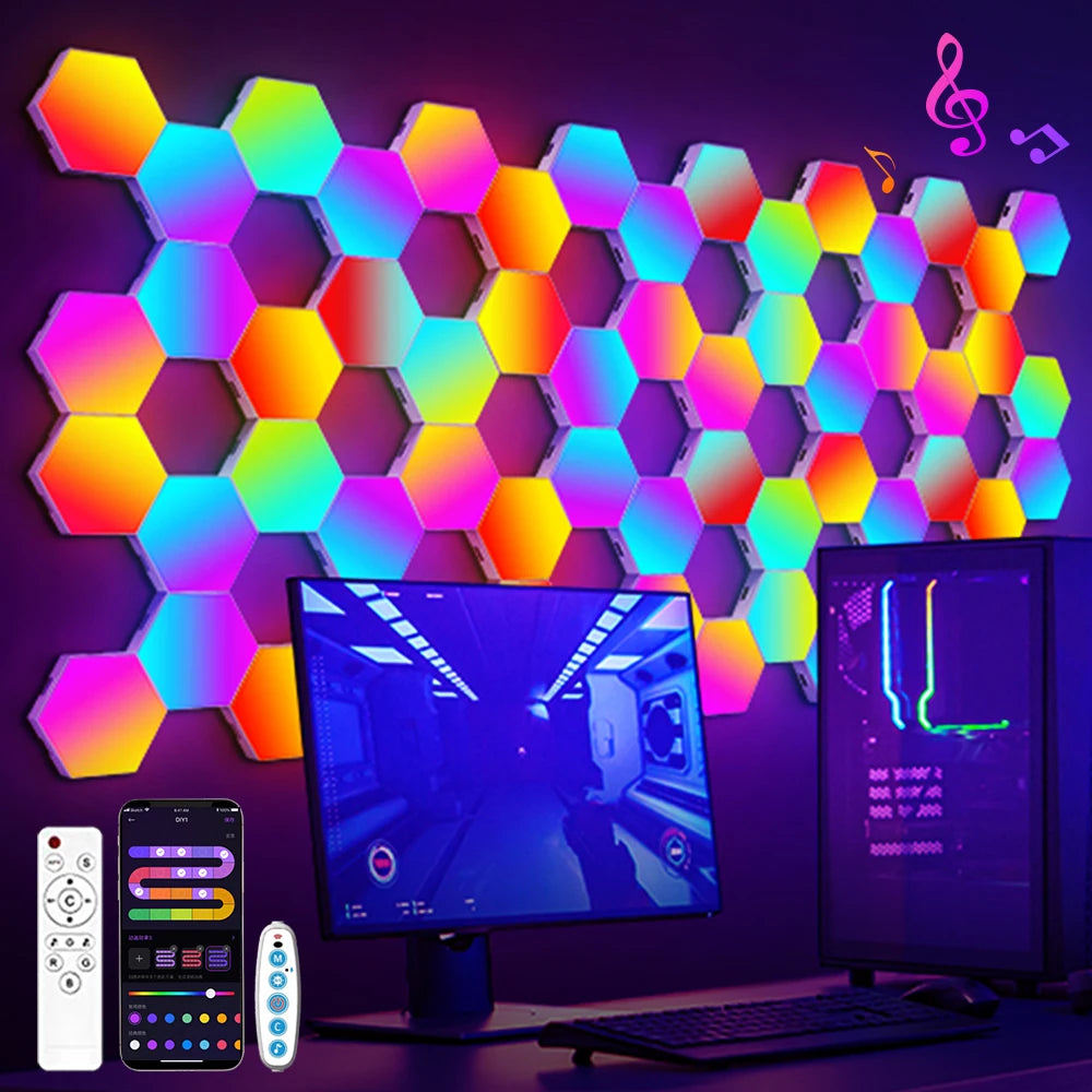 RGB HEXAGONAL WALL LIGHT