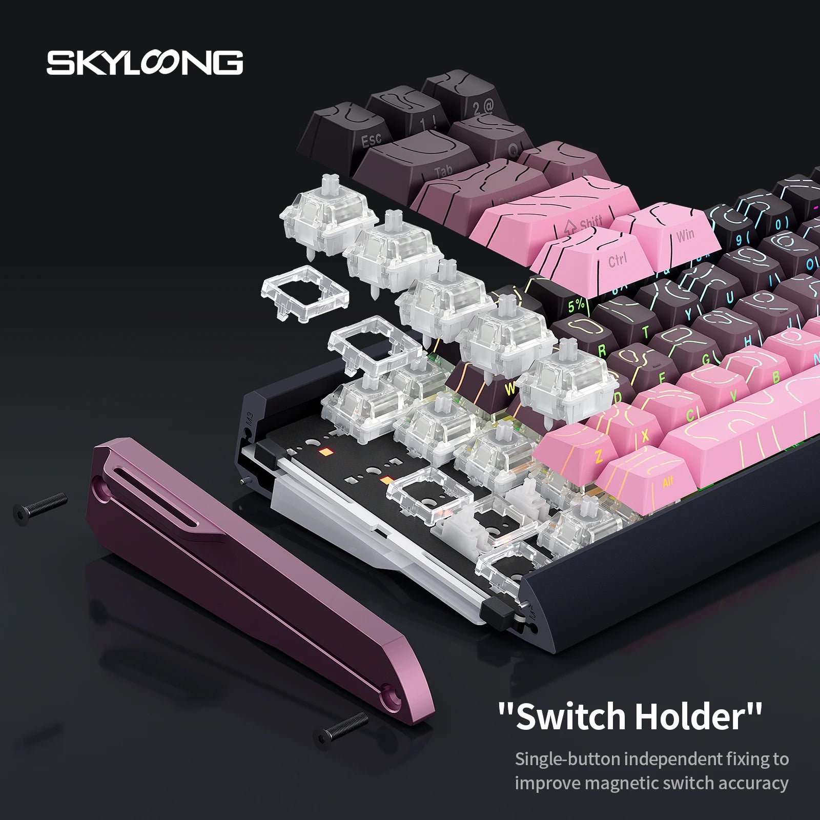 ⌨️ Skyloong GK61/GK68 HE – Teclado Mecânico Magnético Low Profile 8KHz RGB