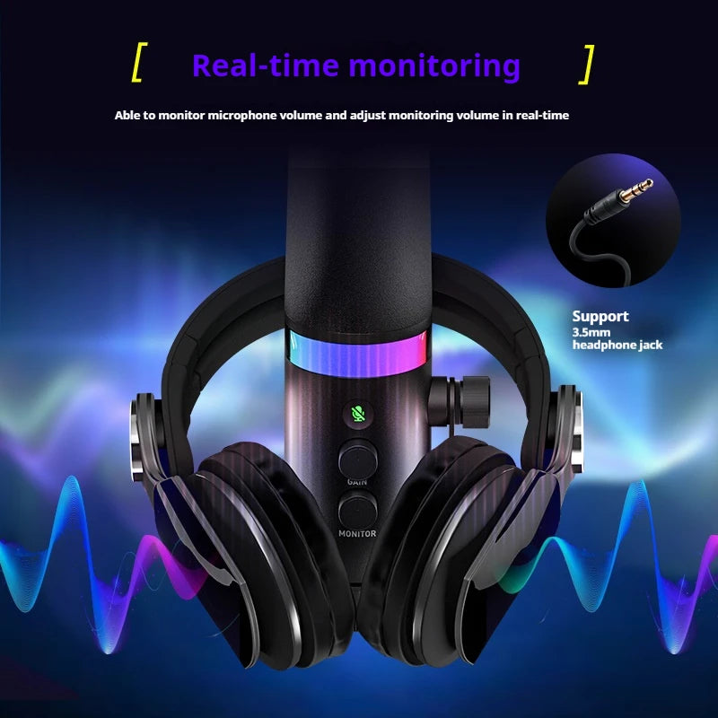 🎧 MovingMic NV7 – Microfone Profissional USB/XLR para Streaming, Podcast e Gaming