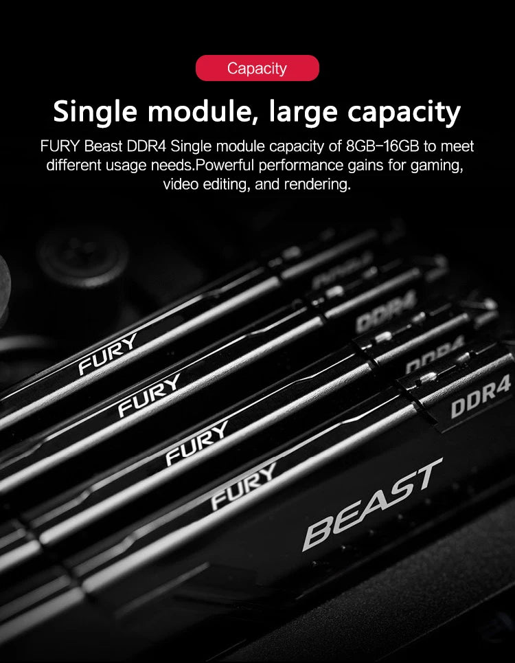 🔥 Kingston FURY Beast DDR4 – Memória de Alta Performance para Gamers e Profissionais! 🔥