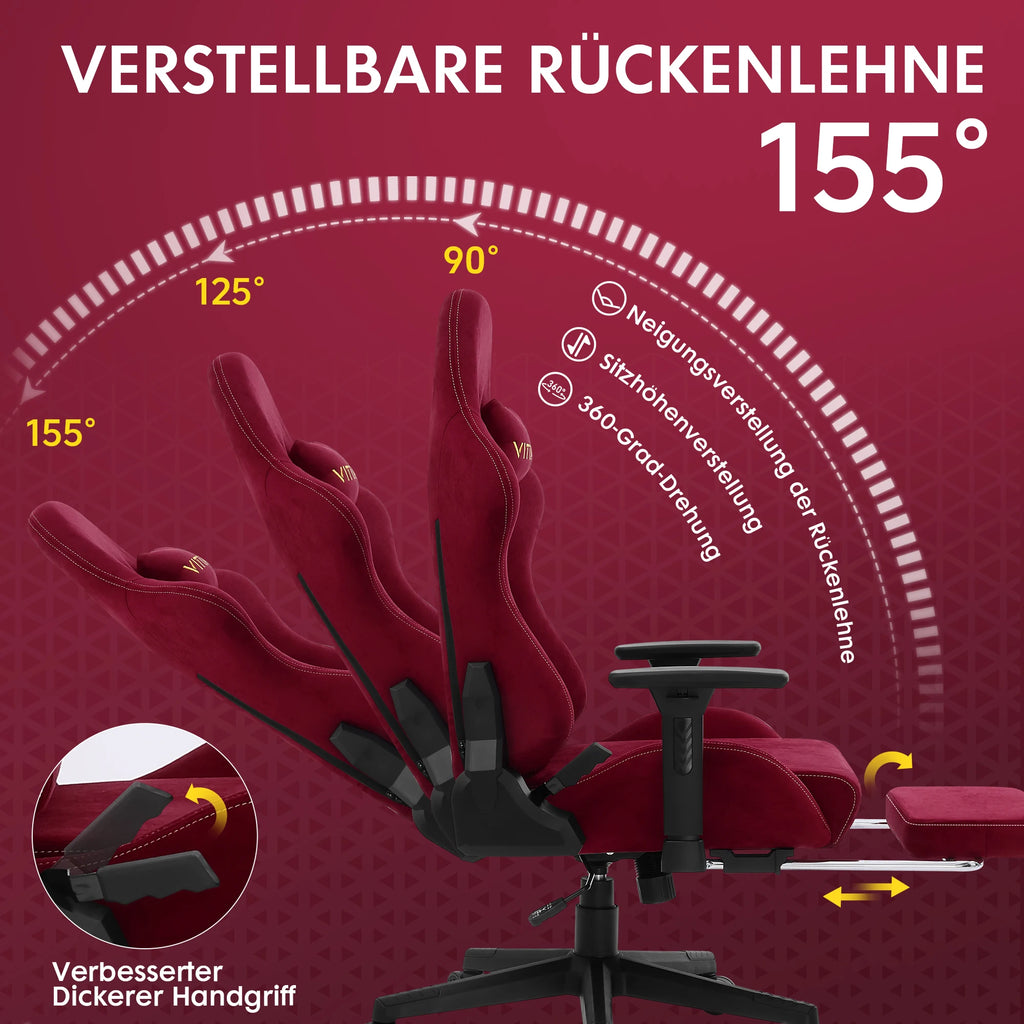 🕹️ Ergonomic Red Gaming Chair – Conforto, Estilo e Desempenho em Cada Partida