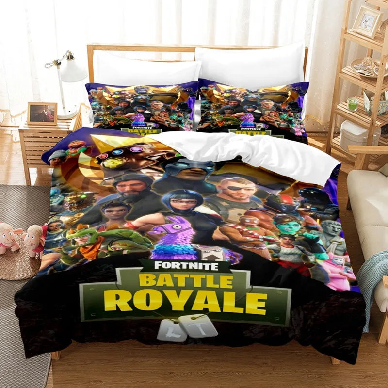 🎮🛏️ Fortnite Bedding Suit – Transforme o Quarto em um Campo de Batalha Épico! 🛏️🎮