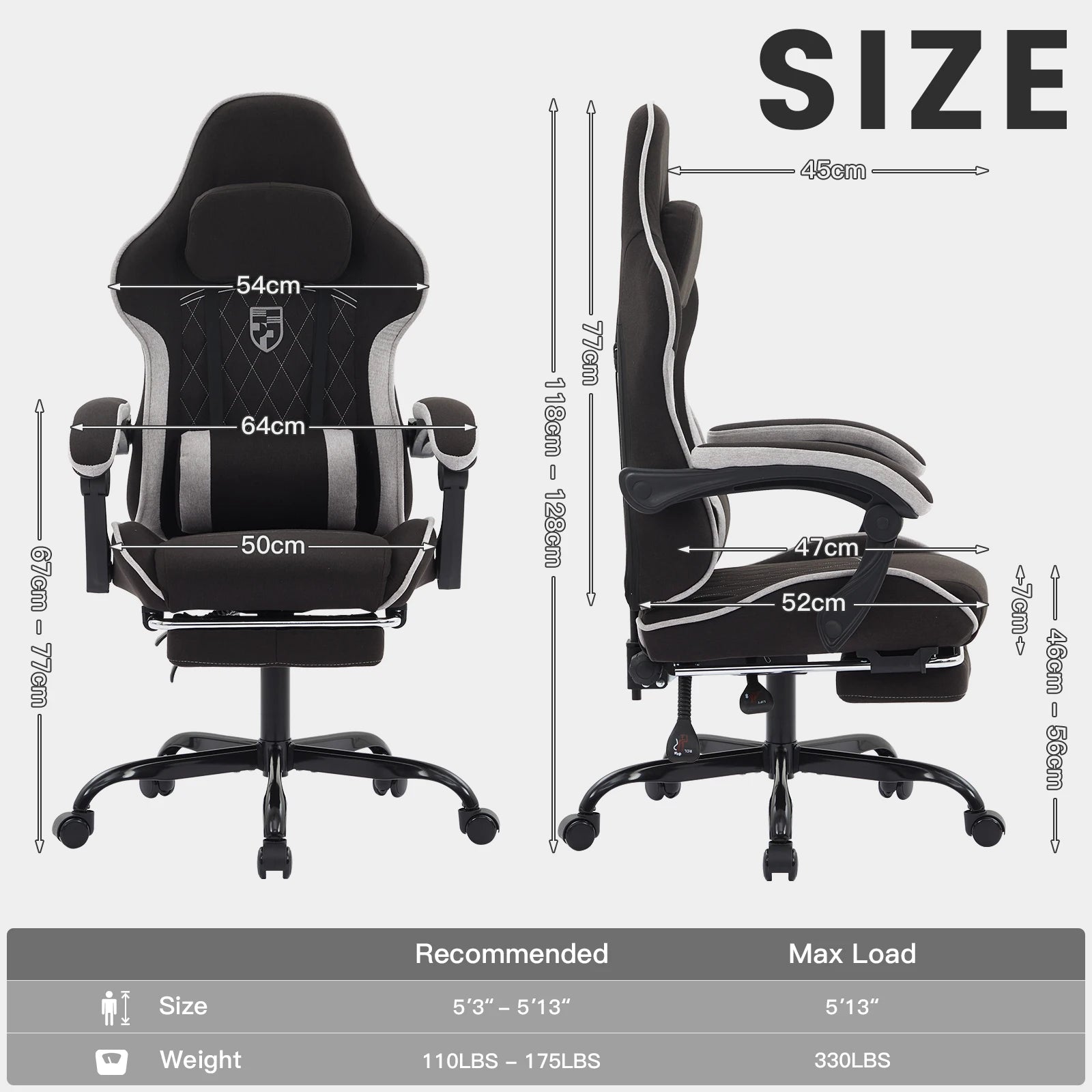 Gaming Chair Ergonômica com Apoio para os Pés