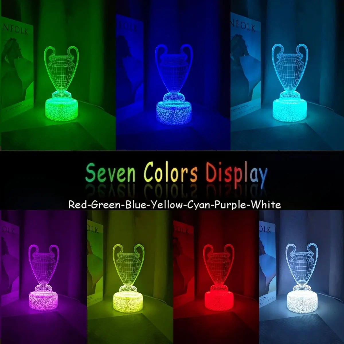 reative Trophy 3D Night Light